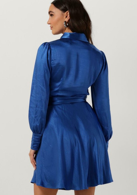 Notre-V Dames Mini Jurk Nv-doris Satin Dress Kobalt - Maat XS