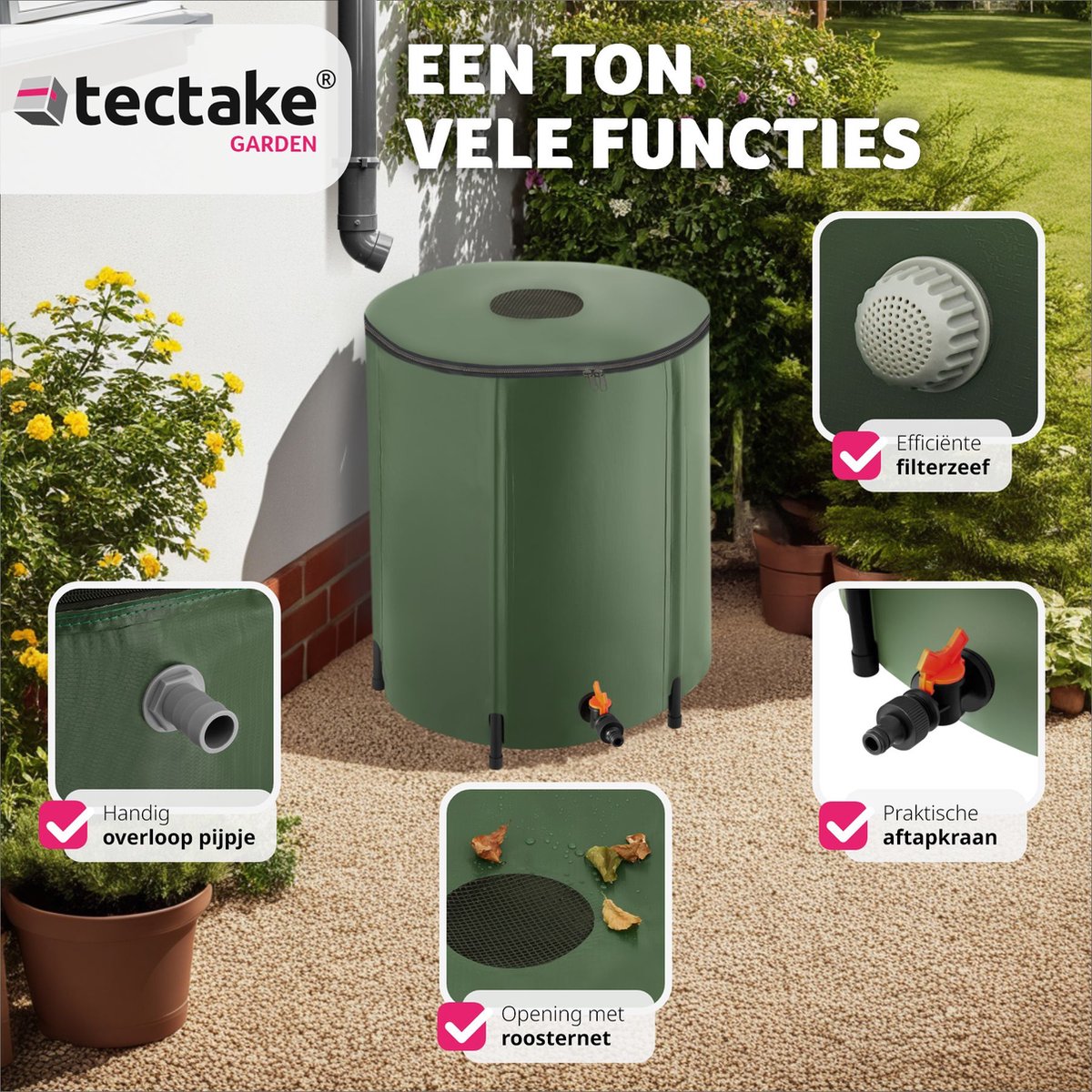 tectake Regenwatertank 200 liter epv-b02