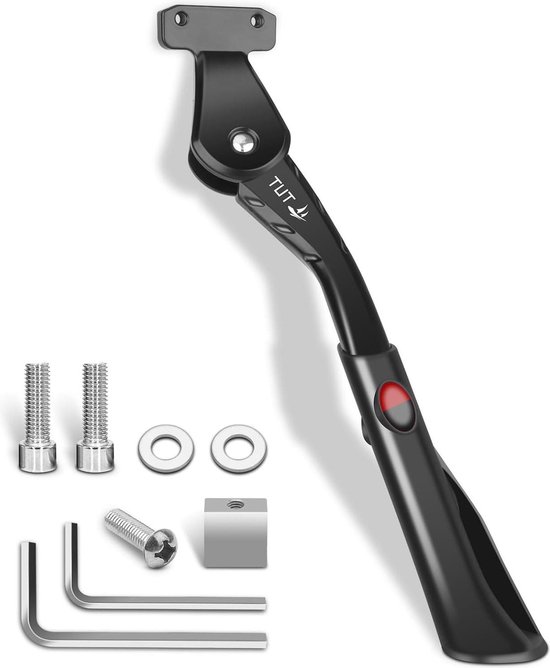 Béquille Latérale Vélo 20-29 Pouces – Ajustable, Robuste Aluminium Antirouille, Pied Caoutchouc Antidérapant