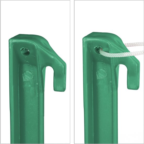 Relaxdays haringen 31 cm - set van 32 stuks - kunststof - lang - voor zachte bodem - groen van Relaxdays — afbeelding 5