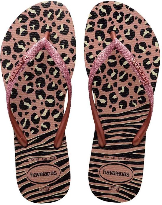 HAVAIANAS SLIM ANIMALS MIX Black gold