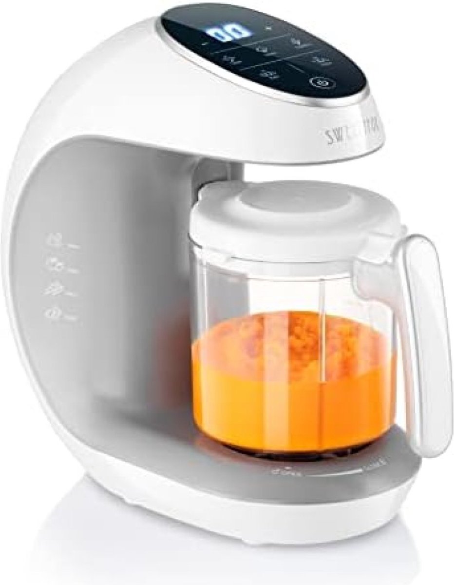 Image of 7-in-1 Multifunctionele Baby Cooker Mixer voor Baby - Stoom, Blender, Impuls, Automatische Reiniging, Fles Sterilisator, Opwarmen, Ontdooien - Multifunctionele Robot Cooker