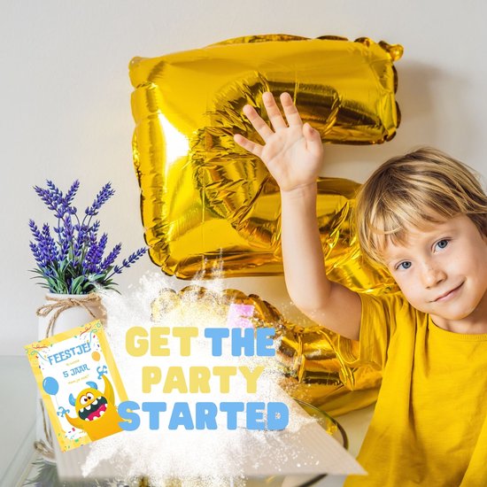 Invitation à une fête d'enfants - Fête d'enfants - Invitations - Anniversaire - Enveloppes incluses - Conception et impression propres - Carte de vœux - Cinquième anniversaire - 20 pièces - A6