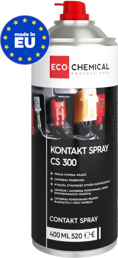 Foto: Contactspray electronica 400ml made in eu potmeters cleaner reiniger voor elektrische delen waterverdrijvend verbetert elektrische stroomgeleiding voorkomt corrosie