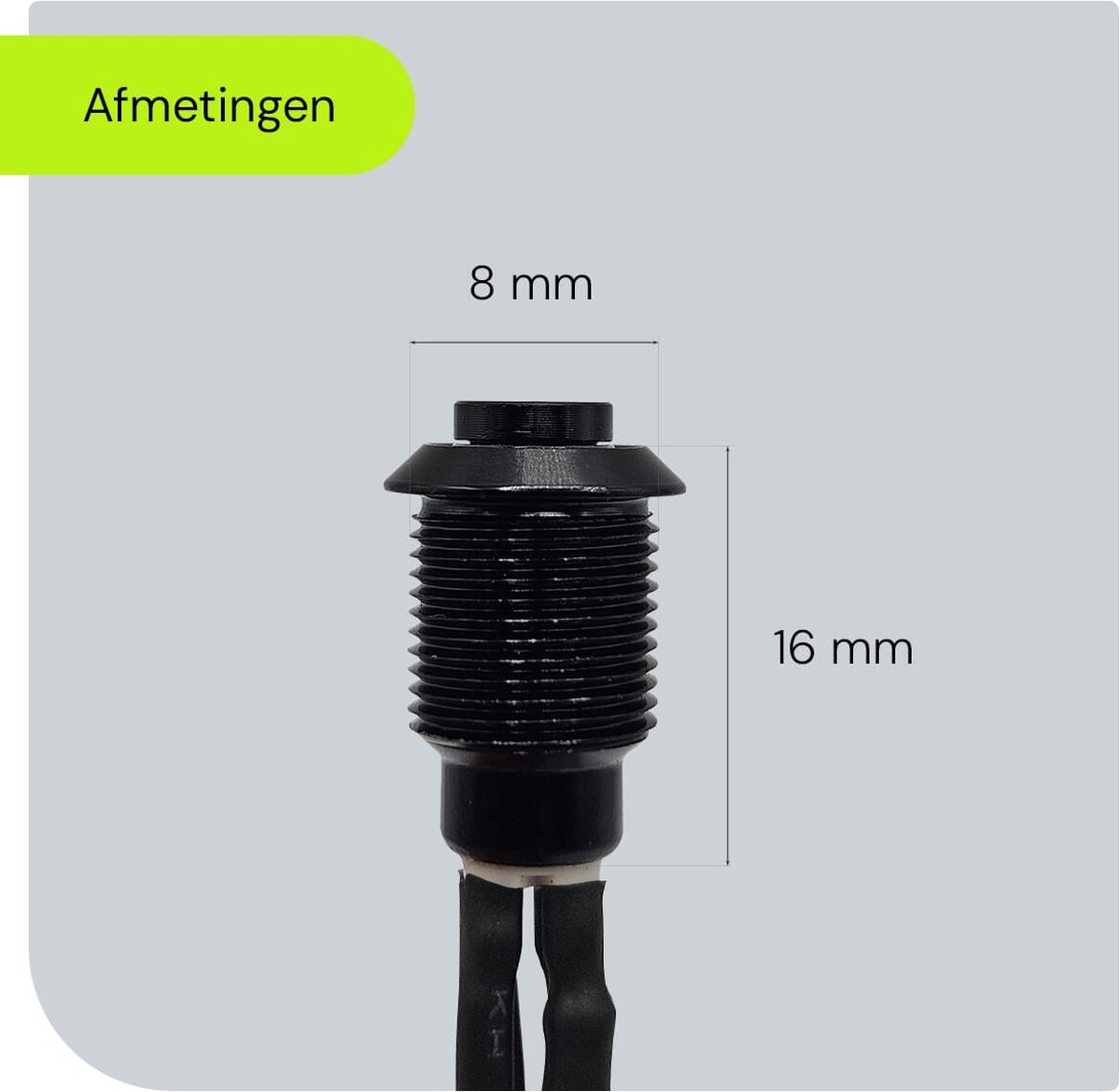 25mm 12V blå LED-ring strømsymbol trykknapkontakt 1no1nc kan nulstilles | DK