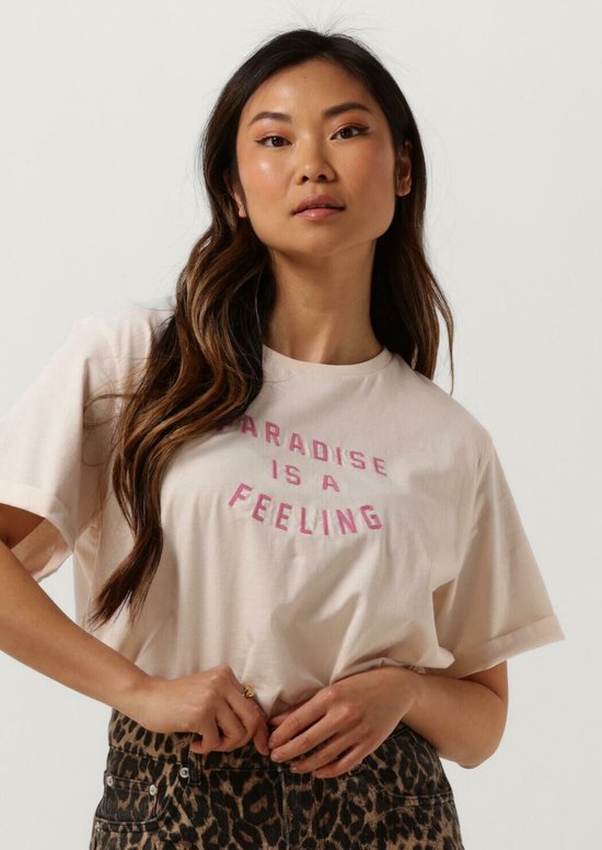 Catwalk Junkie Relaxed Rolled-up Sleeve Tee Tops & T-shirts Dames - Shirt - Roze - Maat 34
