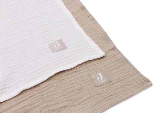 Jollein Hydrofiele Doek Large - 115x115cm - Olive Green/Ivory - 2pack van Jollein — afbeelding 5