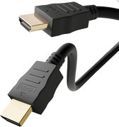 NÖRDIC HDMI-N0020 HDMI kabel, 4K 60Hz, HDR Color en ARC, Gecertificeerd, Vergulde connectoren, 2m, Zwart