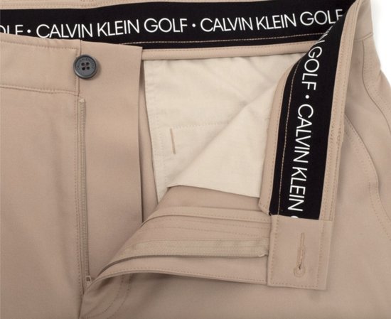 Calvin Klein Heren Bullet Regular Fit Stretch Short Stone