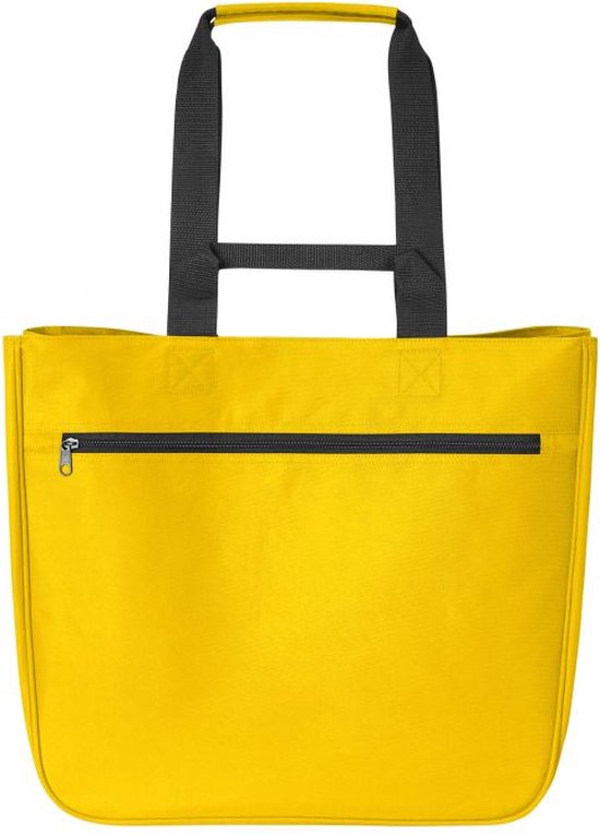 Shopper - boodschappentas – geel – 30 Liter – 37 x 40 x 20 cm - 100% gerecycled materiaal - praktisch – Halfar®