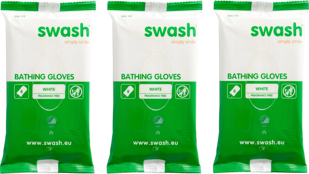 Swash Washandjes - Parfumvrij - 3x 8-pack voordeelverpakking