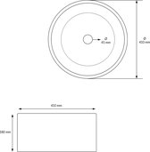 Wastafel incl. afvoerset zonder overloop Ø 41x18 cm Wit keramiek ML-Design