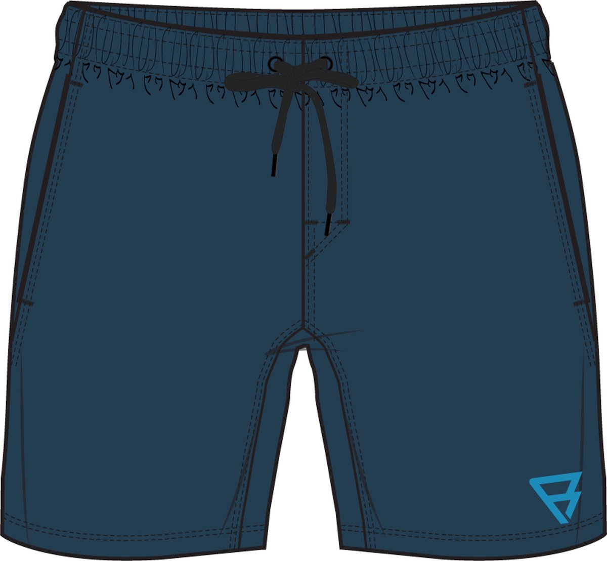 Brunotti Bru - conic Zwembroek Heren - Zwemshort met 4 - Way Stretch - Night Blue — afbeelding 14