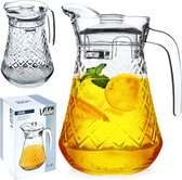 Carafe Glas avec Couvercle 1,4 l - Carafe - Carafe à eau pour eau fruitée - Carafe à eau - Carafe à boire