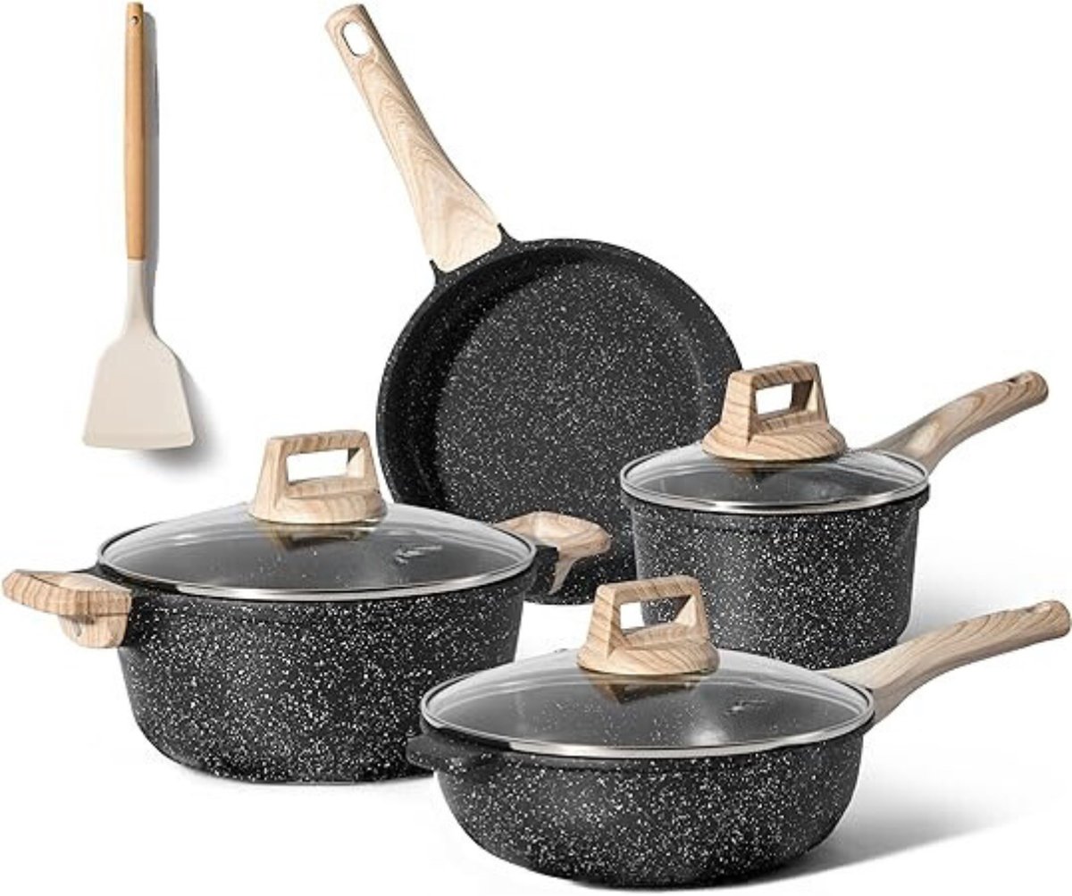 Pannenset - Kookpan met Deksel - Saucepan - Braadpan - Wokpan
