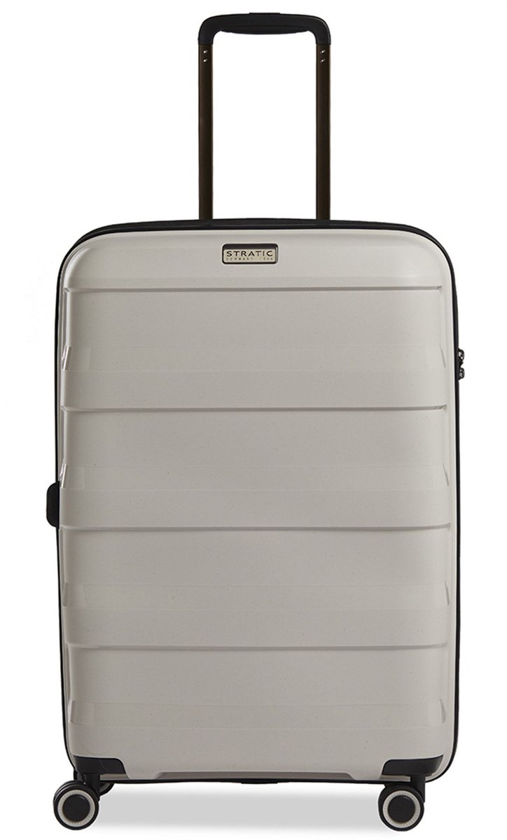 Stratic Straw+ - koffer medium - 66x45x28 cm - 3,7 kg - 65-74 L - spinner - beige