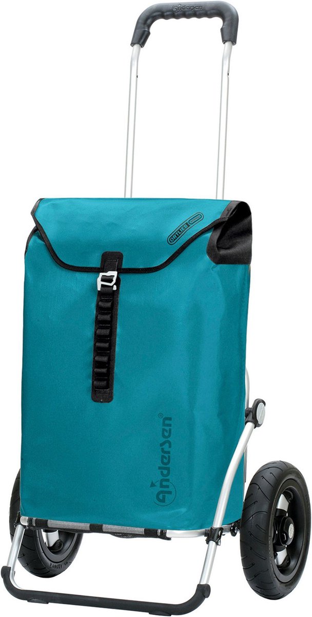 Andersen Shopper Royal Shopper Ortlieb boodschappentrolley 65 cm met luchtbanden - 52 L - petrol