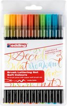 edding 1340/10S-3 Brush Lettering Starter Set assorti - punt flexibel penseelvorm - breedte variabel - set/10 st. assorti