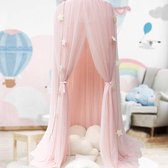 VARWANEO Prinsessenbedluifel voor meisjes - roze/wit dubbellaags