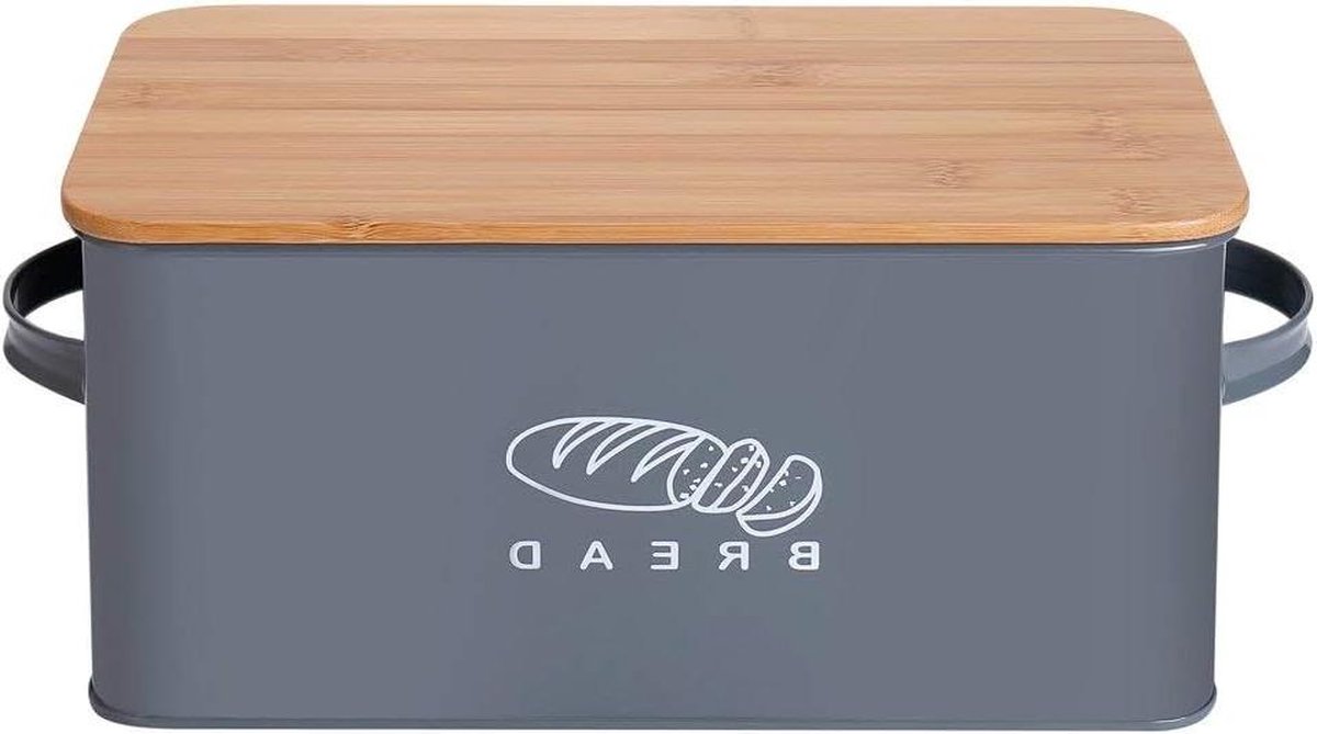 Keuken Brood Bin Brood Opslag Container met Bamboe Deksel Ruime Brood Bewaardoos 37 * 19 * 17 cm supply bin