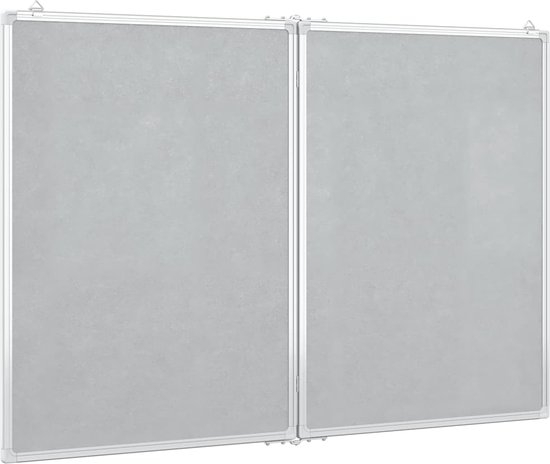 vidaXL Whiteboard magnetisch inklapbaar 150x80x1,7 cm