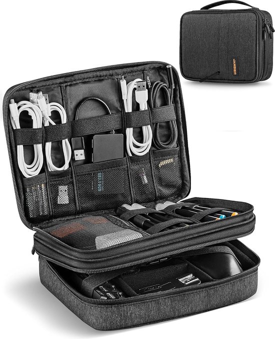 Kabeltas met grote capaciteit geupgraded multifunctionele kabeltas organizer voor. bol