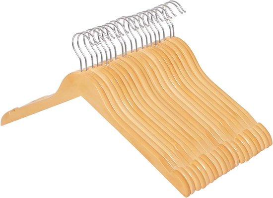 MSV Set van 96 houten kleerhangers