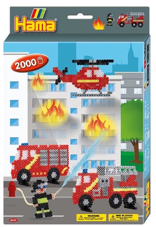 Hama Strijkkralenset ‘Brandweer’ – 2000 multicolor kralen