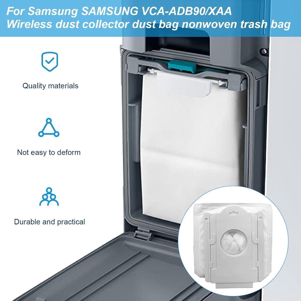 8 stuks Stofzuigerfilter stofzuigerzakken VCA-SAE90 Aspirateur Pièces de Rechange - Sterke Compatibiliteit