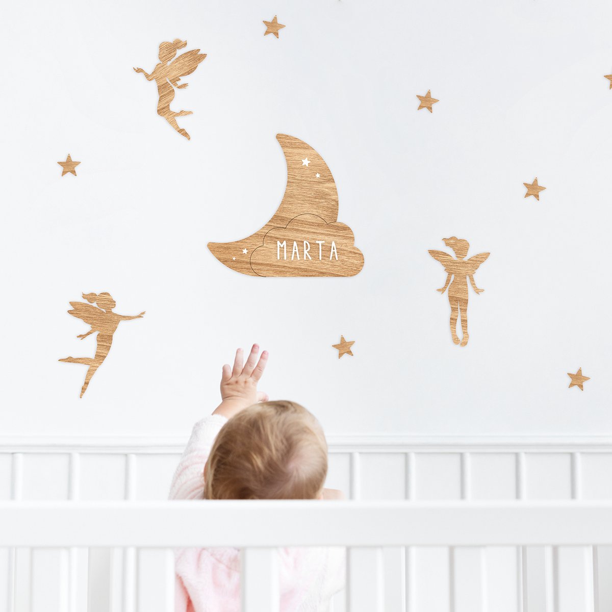 Vintiun Muurdecoratie Elfjes - personaliseerbaar