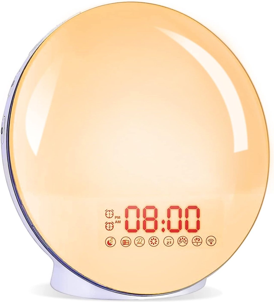 Wake-up lights - Wake Up Light Wekker - Wake Up Light Kinderen - Lichtwekker - Natuurlijk Ontwaken - Lichttherapie Alarmklok - Slaaphulp