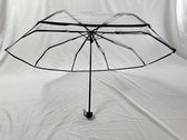 Opvouwbare paraplu Budget - Inklapbare Paraplu - Doorzichtig - Transparant - Ø90cm - extra groot - automatisch - Umbrella - Transparent - koepelparaplu - Volwassenen