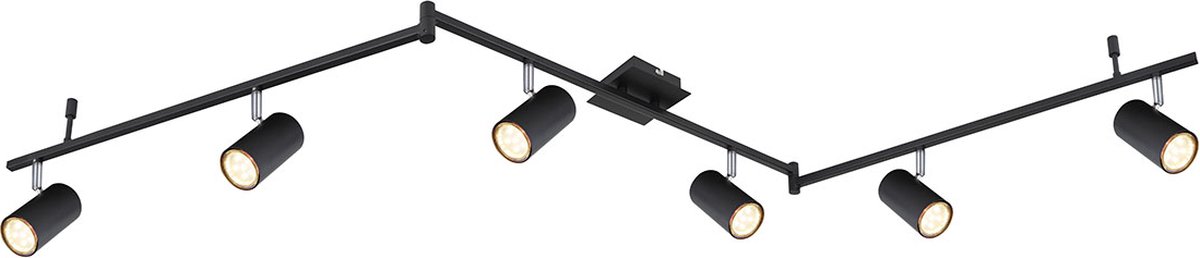 Globo - spot - Robby - zwart - metaal - opbouwspot - GU10 - 57910-6B