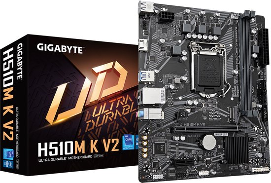 Foto: Gigabyte h510m k v2 moederbord intel h470 express lga 1200 socket h5 micro atx