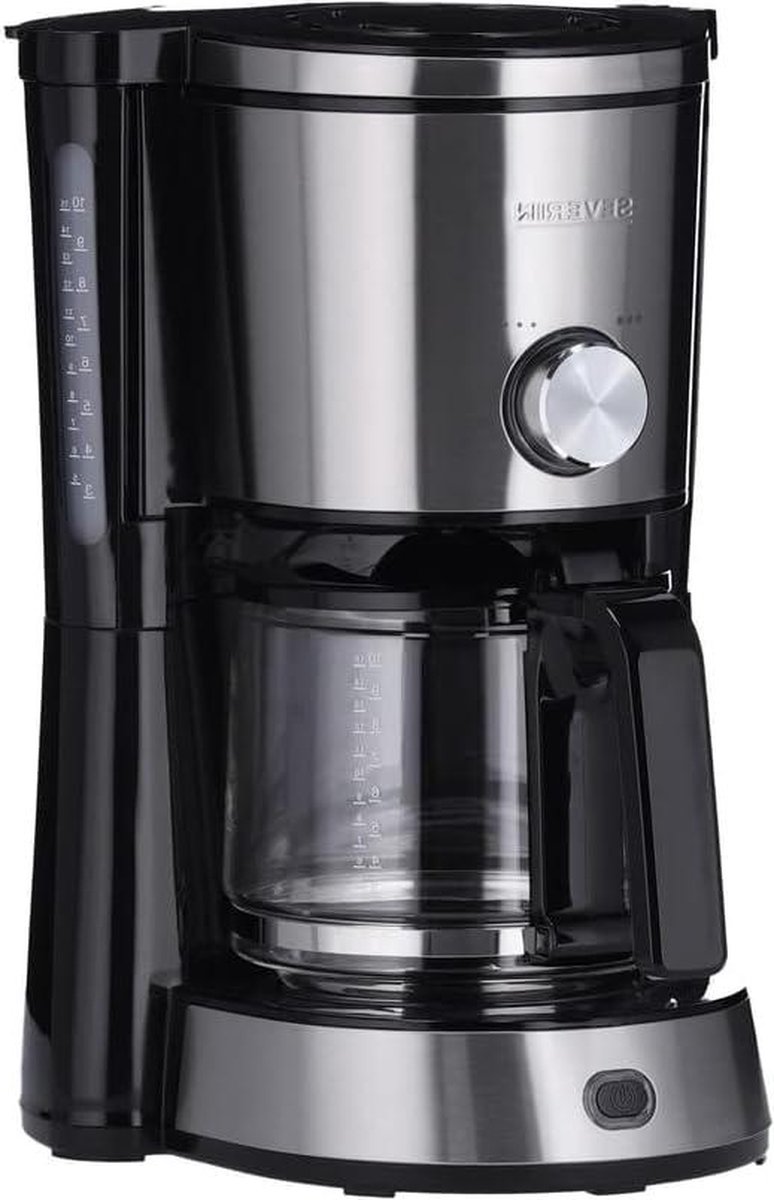 SEVERIN KA 4825 Switch koffiezetapparaat gemalen filterkoffie 10 kopjes roestvrij staal zwart