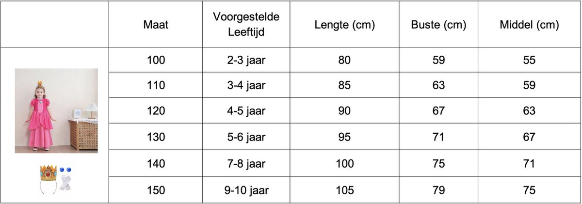 Joya Kids® Princess verkleed jurk voor kinderen | Verkleedjurk Meisje Prinses | Halloween thema kostuum | Carnaval kleding | prinsessen kostuum Jurk | — afbeelding 9