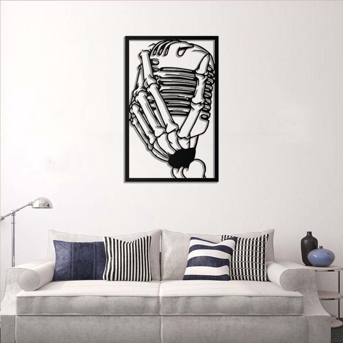 MT-1046, metaal zwart, afmeting 45x70cm