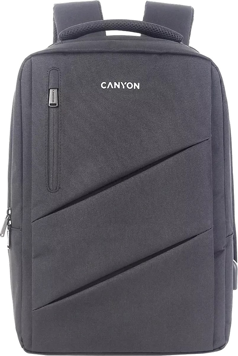 Canyon BPE-5 - Laptop Rugzak - USB-A - 15,6 inch - Grijs