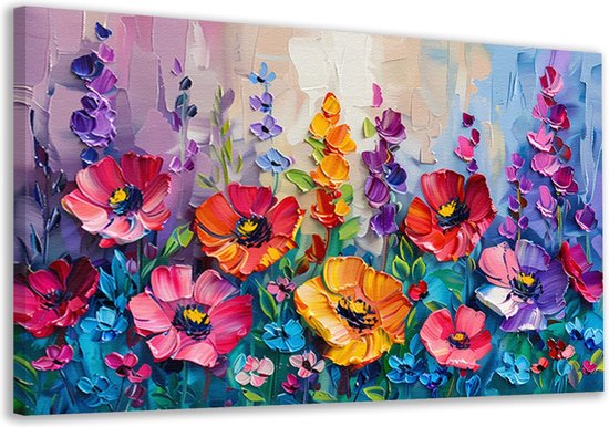 Tableaux de Fleurs - Portrait nature - Peinture sur toile Fond - Décoration murale classique - Peintures toile - Décoration chambre toile 60x40 cm