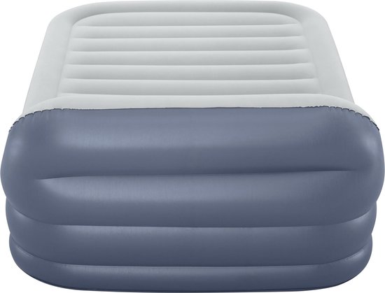Bestway Tritech Queen Sleekflow Ingebouwd Dubbel Luchtbed Met Pomp Grijs 226x152x84cm van Bestway — afbeelding 4