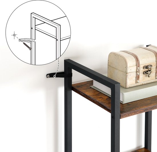 Grote open boekenkast industrieel – 6 planken – Zents XL IN-HOMEXL – 165 cm