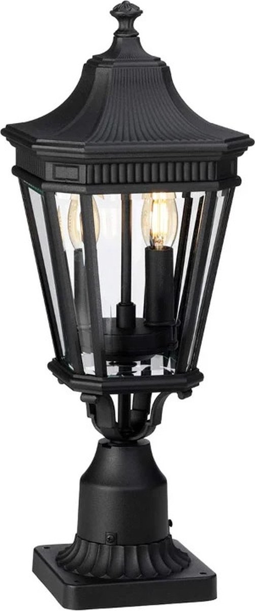 Feiss Mini LED Tuin Pilaar Cotswold Lane | 2X E14 Max 60W | IP44 (Outdoor) | Black
