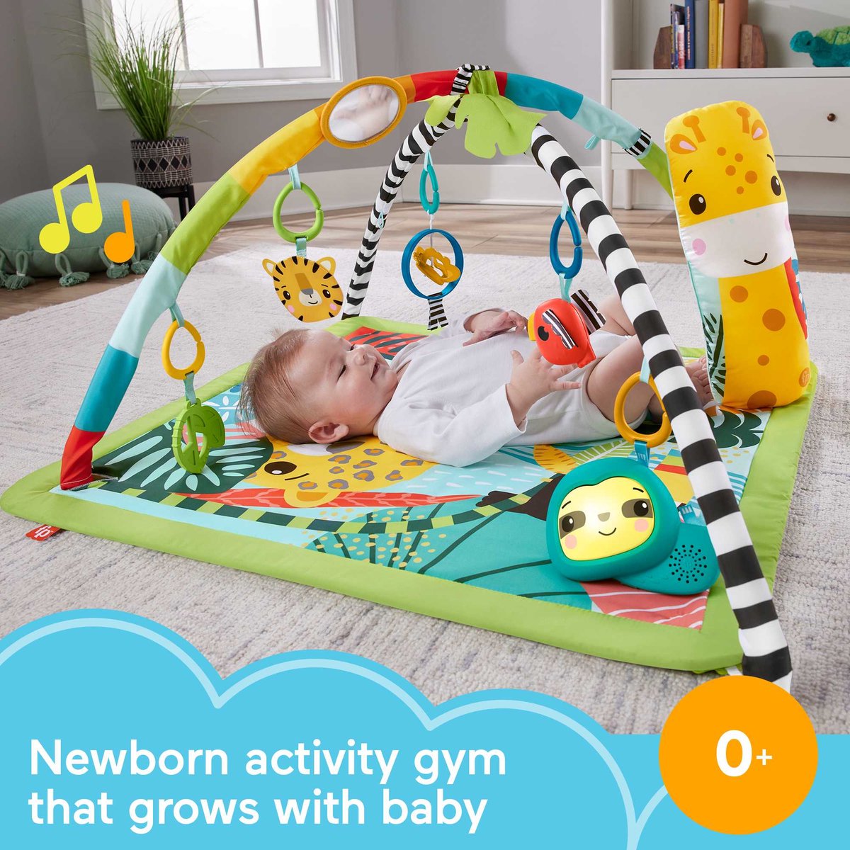 Fisher-Price Baby Gym 3 in 1 Jungle - Baby speelgoed - 0 tot 6 maanden — afbeelding 3