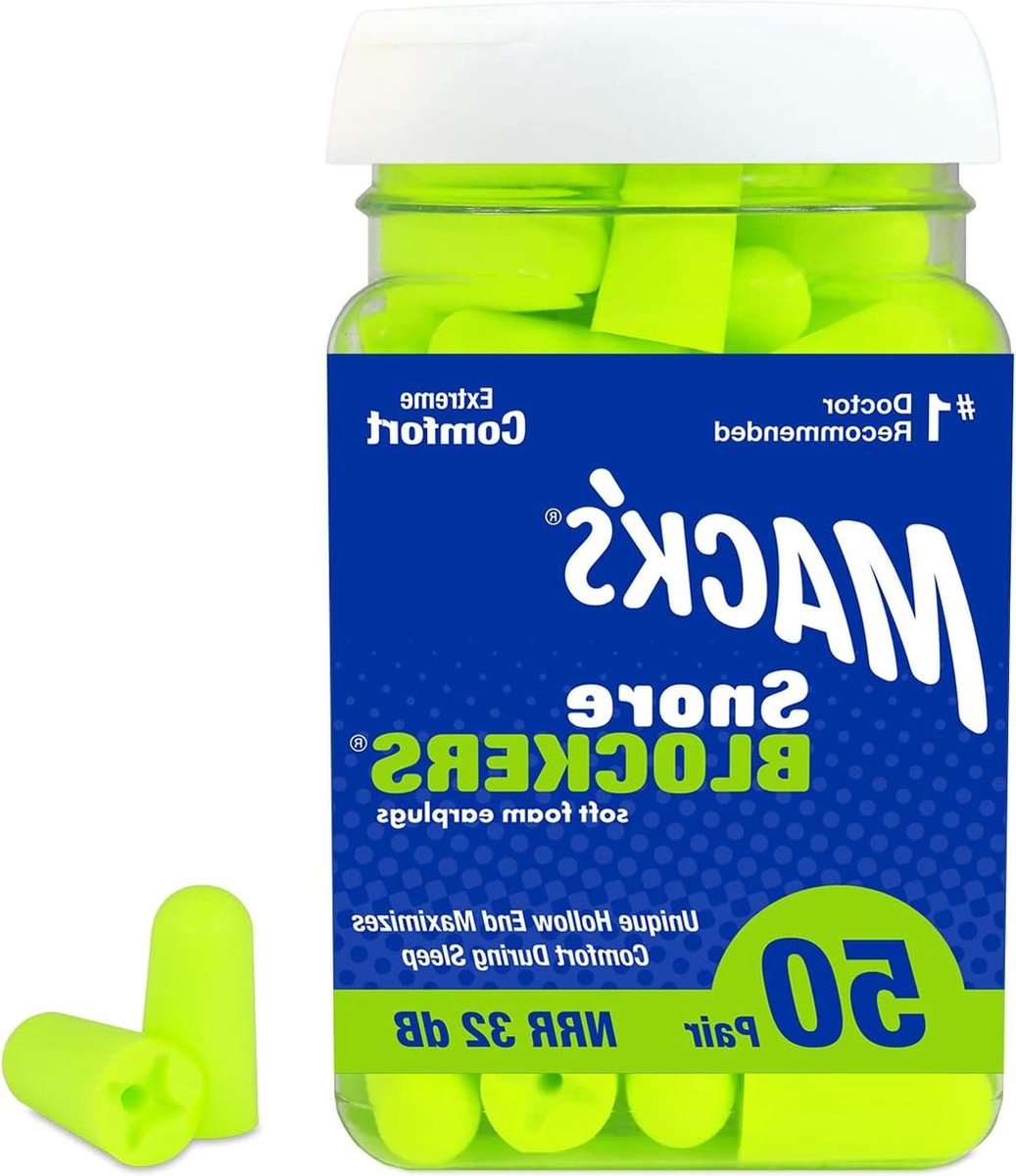 Goedkoopste Snore Blockers Soft Foam Earplugs 50 Pair - 32 dB High NRR - Comfortable Sleep Ear Plugs for Snoring & Travel