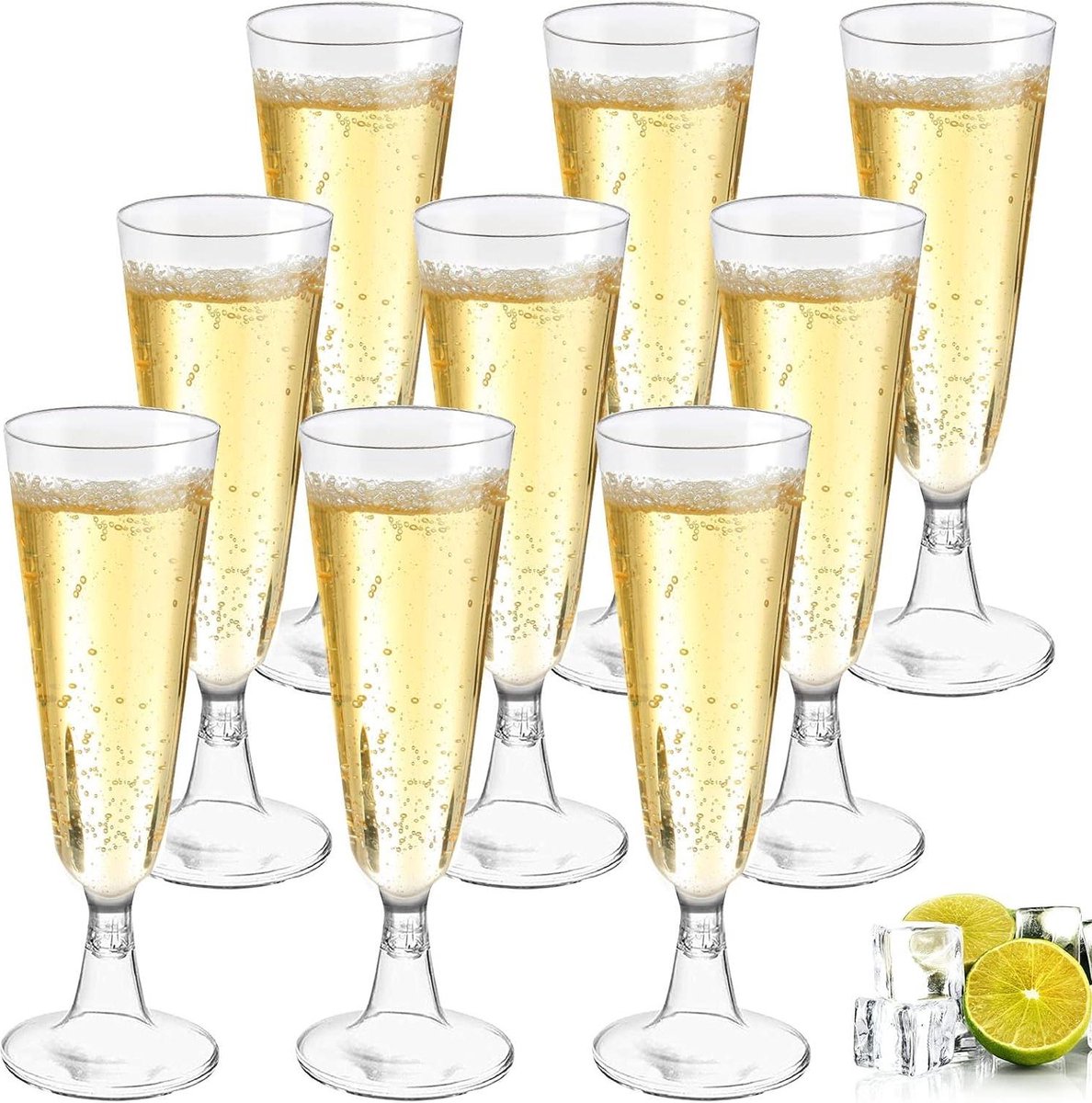36 stuks herbruikbare plastic champagneglazen - bruiloften en feesten - 150 ml