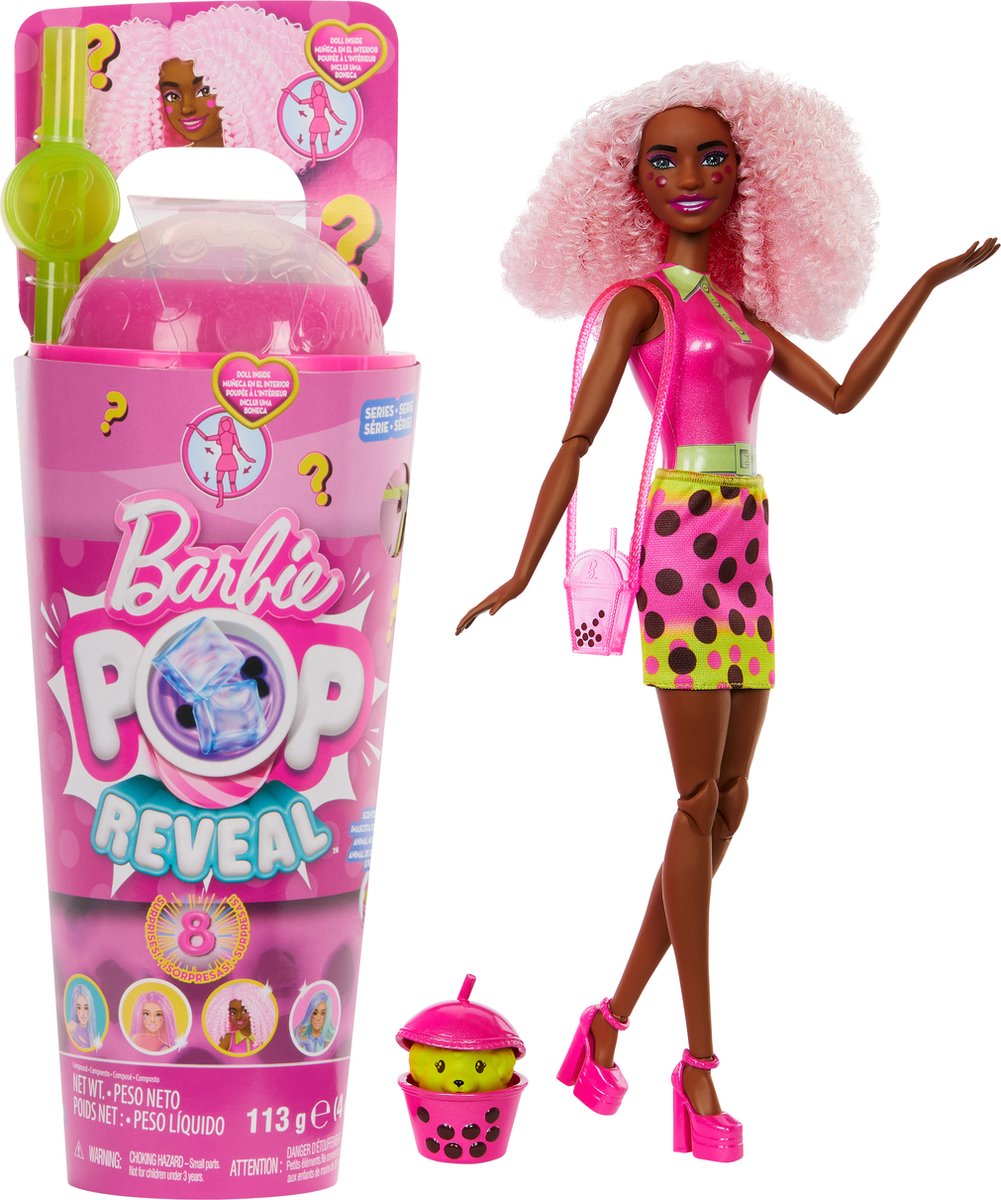 Barbie Pop Reveal Boba Serie Hard Roze