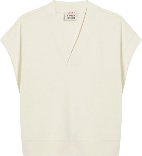 Scotch & Soda V-neck sleeveless modal sweatshirt Dames Trui - Maat S