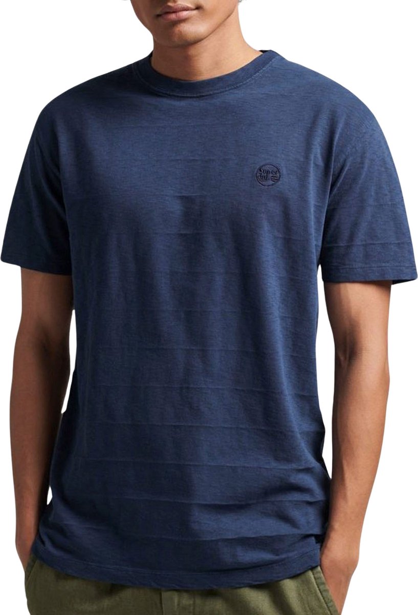 Superdry Vintage Texture Heren T-shirt Blauw