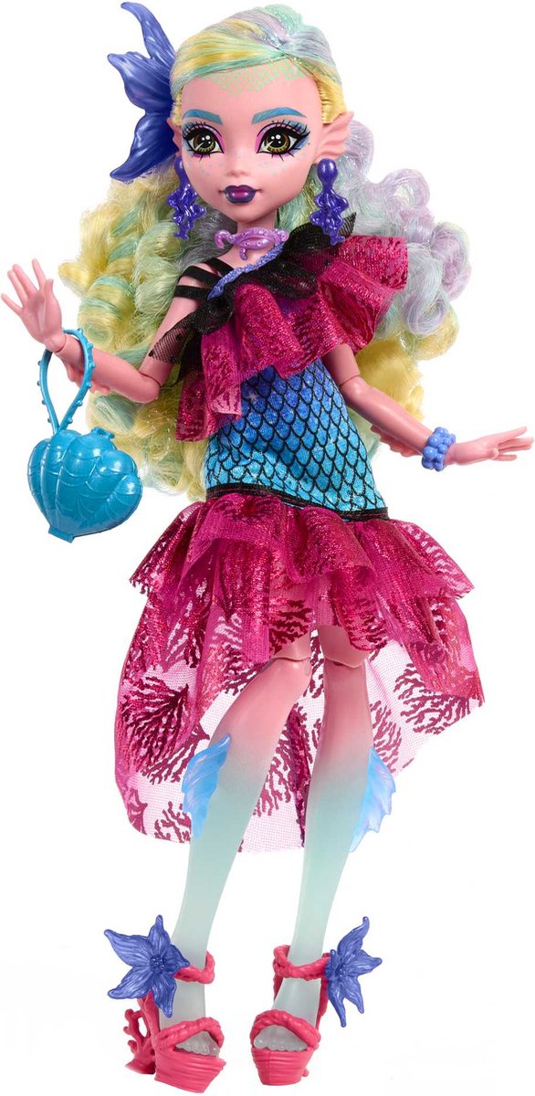 Mattel Monster High Lagoona Blue Monster Ball Feestjurk Pop Roze van Mattel — afbeelding 3