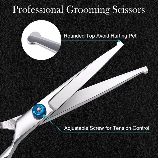 Grooming Kit For Dogs At Home 6-in-1 Pet Grooming Scissors Kit - Professional Stainless Steel Shears For Dogs/Cats Tijeras Dovo